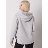 Světle šedá dámská mikina na zip s kapucí