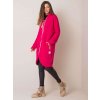 Růžová dámská dlouhá mikina na zip