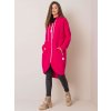 Růžová dámská dlouhá mikina na zip