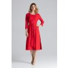 (Vel. XL) Červené šaty s mašlí M631 Red