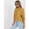 (Vel. M) Žlutá dámská květinová halenka