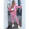 Růžová tepláková souprava na zip DRESLILLY II