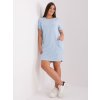 Světle modré šaty s kapsami