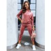 Růžová velurová tepláková souprava SO COMFY (Velikost S/M)