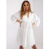 Bílé vzdušné šaty Zayna s dlouhým rukávem