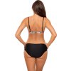 Tyrkysově-černé vzorované push-up bikiny  Ismenna (Velikost 36)