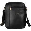 Peterson Černá kožená messenger taška
