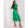 Zelené midi šaty se vzorem