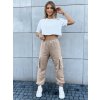 Béžové dámské tepláky BAGGY