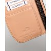 Béžová malá hladká kožená peněženka S235