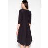(Vel. S) Černé šaty s asymetrickou sukní VT073 Black