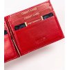 Peterson Červená malá kožená peněženka Y396