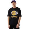 Černé pánské tričko New Era NBA Los Angeles Lakers Script Mesh Tee