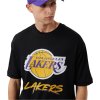 Černé pánské tričko New Era NBA Los Angeles Lakers Script Mesh Tee