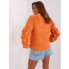 Oranžový svetr s nabíranými rukávy