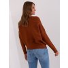 Hnědý asymetrický svetr (Velikost ONE SIZE)