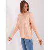 Meruňkový copánkový svetr