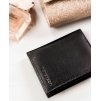 Peterson Černá malá kožená peněženka Y402