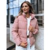 Růžová dámská krátká prošívaná bunda LAROSE