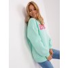 Mintová oversize mikina BABE