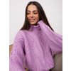 Světle fialový pletený rolák