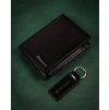 Rovicky  Černá kožená peněženka s klíčenkou L187
