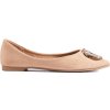 Semišové béžové dámské baleríny