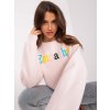 Světle růžová mikina s nápisem