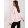 Světle růžová oversize mikina BABE