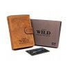 Always Wild Světlě hnědá pánská kožená peněženka A126