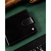 Rovicky Černá kožená peněženka s prošíváním L211 (Velikost ONE SIZE)