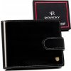 Rovicky Černá kožená peněženka s prošíváním L211 (Velikost ONE SIZE)