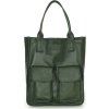 MARCO MAZZINI Tmavě khaki shopper bag s kapsami