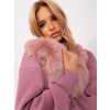 Světle růžová chlupatá kožešinová vesta