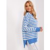 Modro-bílý pruhovaný svetr (Velikost ONE SIZE)