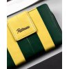 Peterson Tmavě zeleno - žlutá střední kožená peněženka Y441
