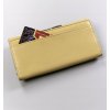 Peterson Žlutá velká hladká kožená peněženka Y431
