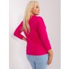 Tmavě růžové tričko se šňůrkami a 3/4 rukávem (Velikost ONE SIZE)