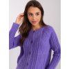 Fialový propínací svetr