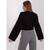 Černý crop svetr se širokými rukávy (Velikost ONE SIZE)