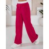 Tmavě růžová tepláková souprava se širokými nohavicemi SANELIS
