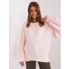 Světle růžová široká mikina