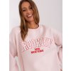 Světle růžová mikina s nápisem Brooklyn