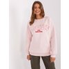 Světle růžová mikina s nápisem Brooklyn