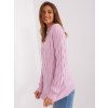 Světle fialový teplý svetr s rolákem