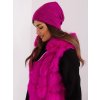 Fuchsiová vzorovaná čepice