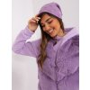 Světle fialová vzorovaná čepice
