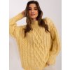 Světle žlutý pletený svetr