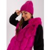 Fuchsiová zimní čepice s aplikací