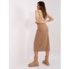 Camel sukně s rozparkem